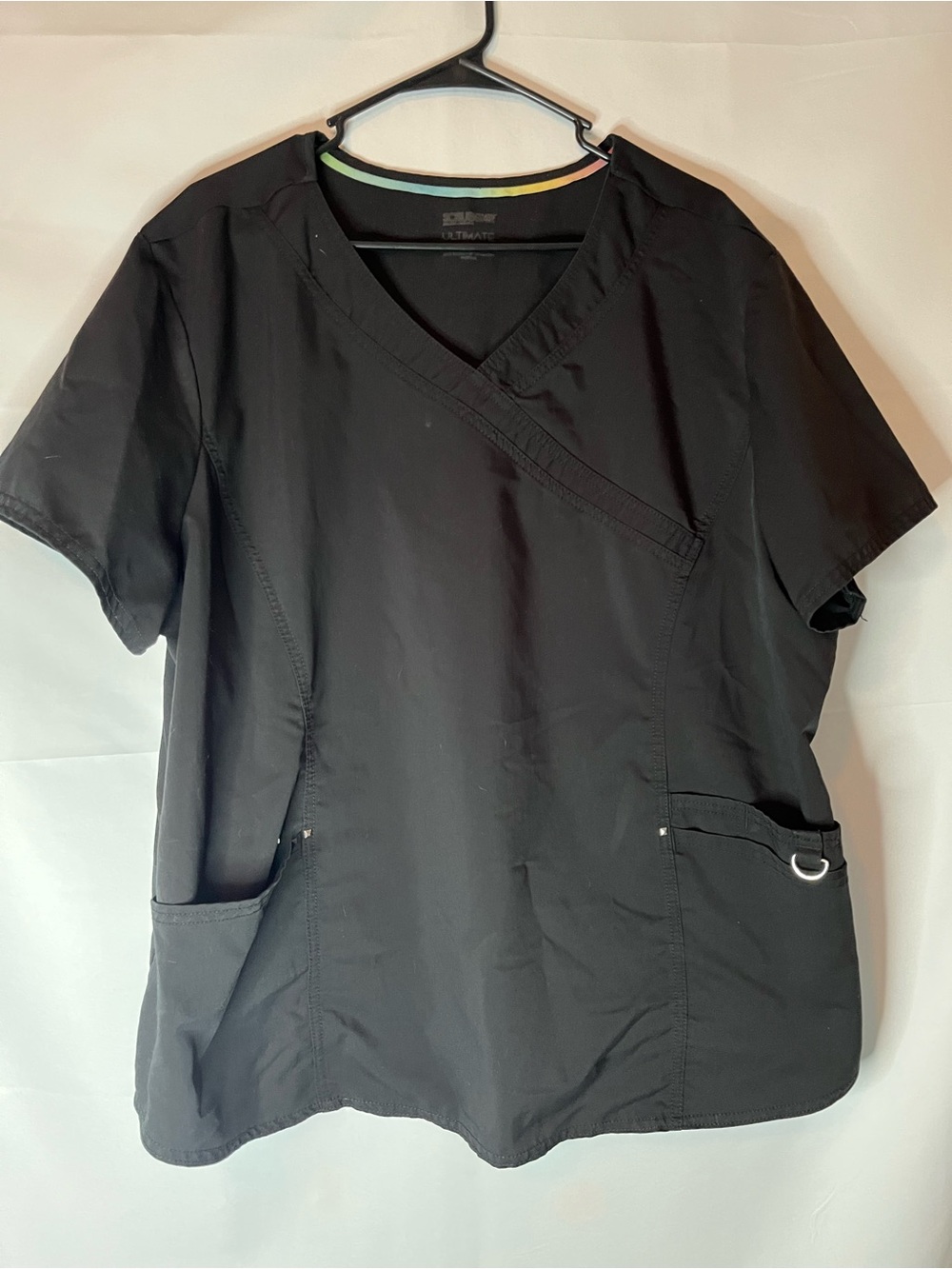 Scrubstar Black V-Neck Scrub Top